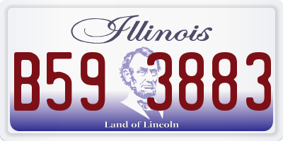 IL license plate B593883