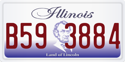 IL license plate B593884