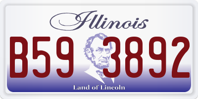 IL license plate B593892
