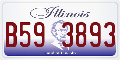 IL license plate B593893