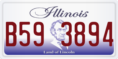 IL license plate B593894