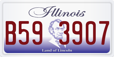 IL license plate B593907