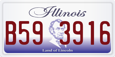 IL license plate B593916