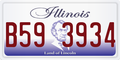 IL license plate B593934