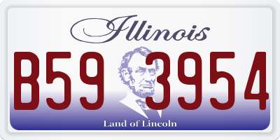 IL license plate B593954