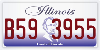 IL license plate B593955