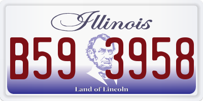 IL license plate B593958
