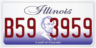 IL license plate B593959