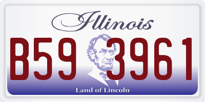 IL license plate B593961