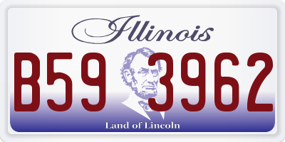 IL license plate B593962