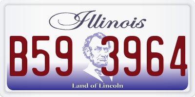 IL license plate B593964