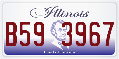 IL license plate B593967