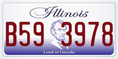IL license plate B593978
