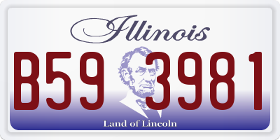 IL license plate B593981