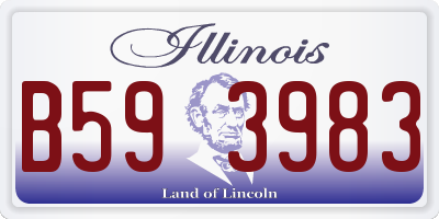 IL license plate B593983