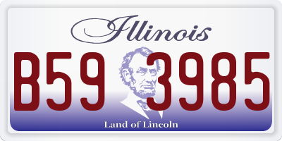 IL license plate B593985
