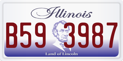 IL license plate B593987