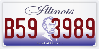 IL license plate B593989
