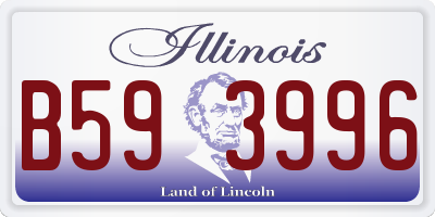 IL license plate B593996