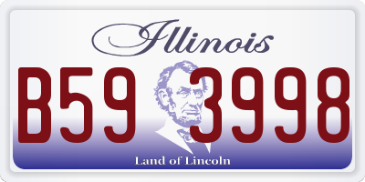 IL license plate B593998
