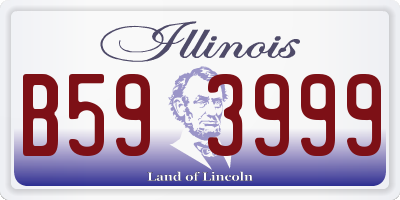 IL license plate B593999