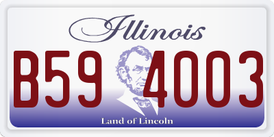 IL license plate B594003