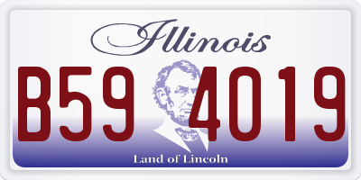 IL license plate B594019