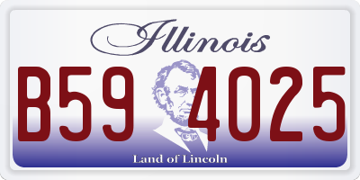 IL license plate B594025