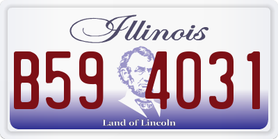 IL license plate B594031