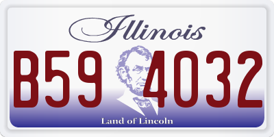 IL license plate B594032