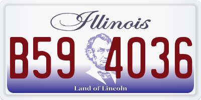 IL license plate B594036