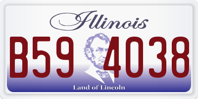 IL license plate B594038