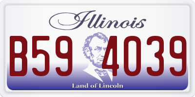 IL license plate B594039