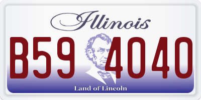 IL license plate B594040