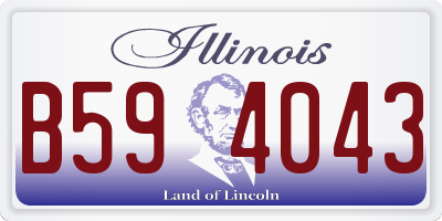 IL license plate B594043