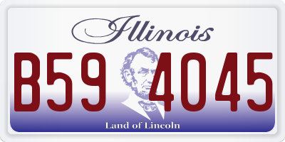 IL license plate B594045