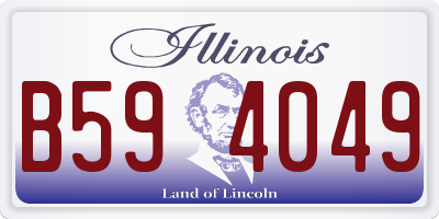IL license plate B594049