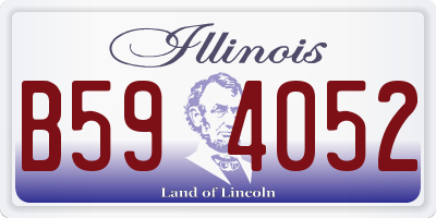 IL license plate B594052