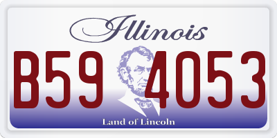 IL license plate B594053