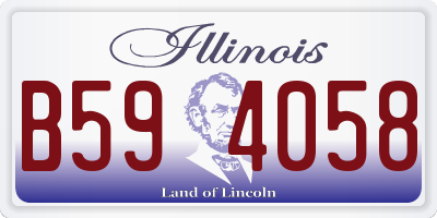 IL license plate B594058