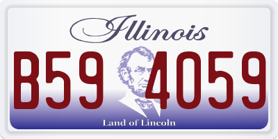 IL license plate B594059