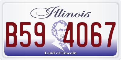 IL license plate B594067