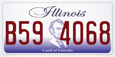 IL license plate B594068