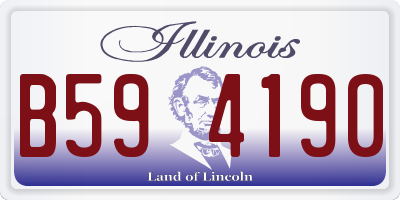 IL license plate B594190