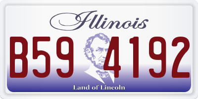 IL license plate B594192