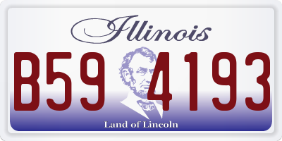 IL license plate B594193