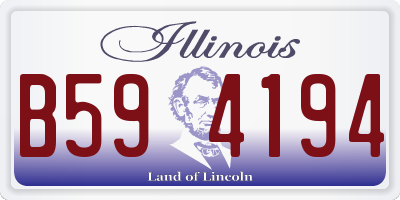 IL license plate B594194