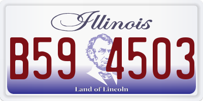 IL license plate B594503
