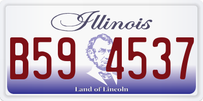 IL license plate B594537