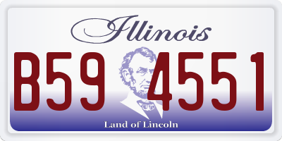 IL license plate B594551